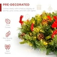 thumbnail image 3 of Best Choice Products 30in Pre-Lit Battery Powered Christmas Wreath Decoration w/ 100 Lights, 276 PVC Tips, Ribbons, 3 of 7