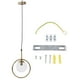 thumbnail image 1 of Lámpara colgante E14 Lámpara colgante de cristal de un solo cabezal 110-220 V Lámpara de techo de hotel para dormitorio Círculo de un solo cabezal transparente, 1 of 14