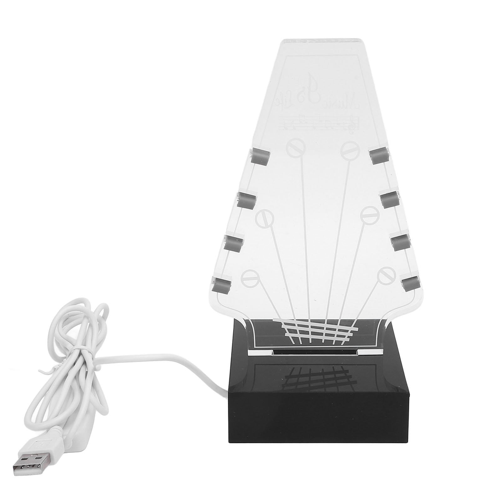 LAZIOEGR Light‑Up Acrylic Guitar Pick Stand – 8 Slots, 3 LED Color Temps, 10 Brightness Levels, Headstock Design