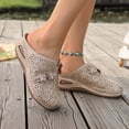 thumbnail image 4 of Rokment Flower Orthopedic Clogs Arch Support Wedge Mules for Women Boho Beach Comfortable Leather Closed Toe Air Cushion Walking Half Slippers Summer Casual Dress Slides Sandals Khaki Size 6.5, 4 of 7
