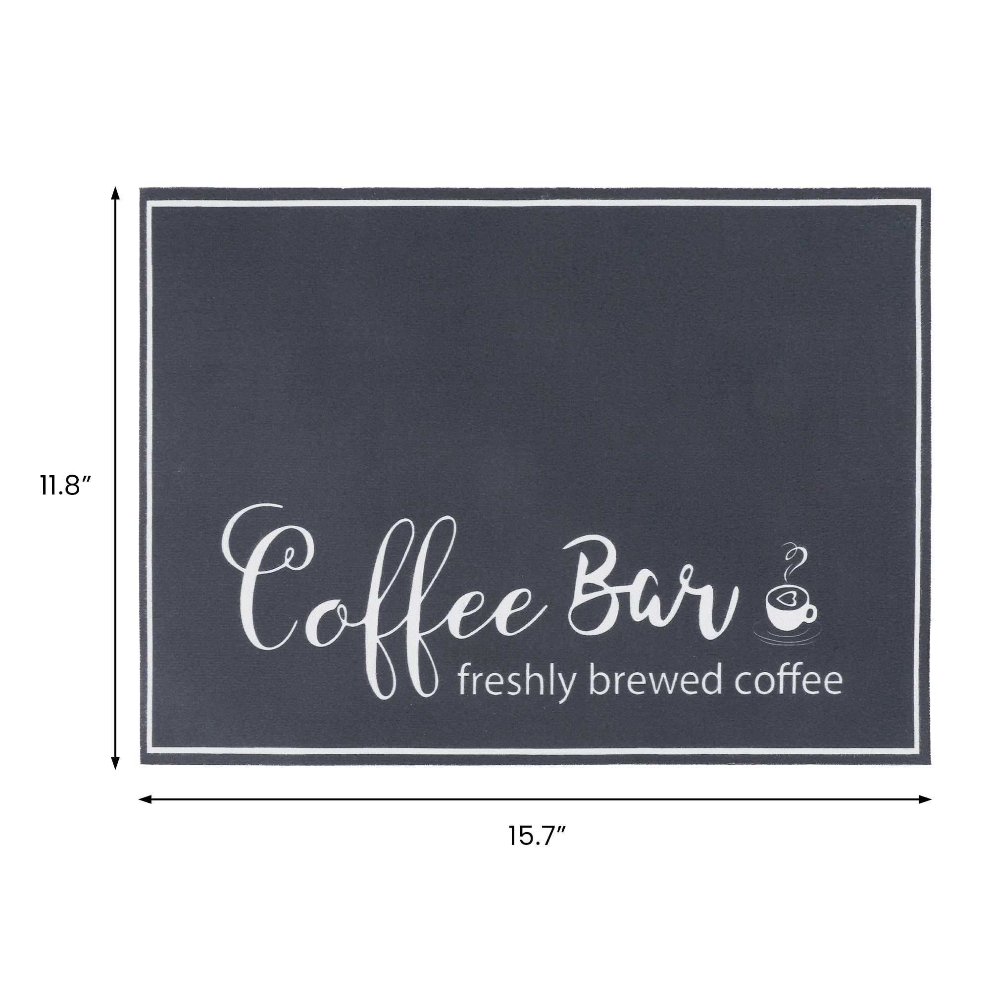 Unique Bargains Diatomaceous Quick Dry Coffee Mat for Kitchen Dark Gray 15.7*11.8 inch