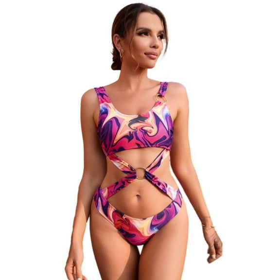 Vedolay 1 Piece Swimsuits For Women Cutout One Piece Swimsuits for Women High Waisted Monokini Bathing Suit,A S