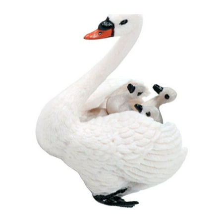 1PC White Goose Model Simulation Amnimal Decoration Plastic Animal Decor Desktop Ornament Birthday Gift