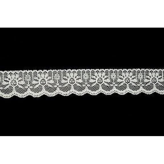 Lily 1-3/4" Ivory Peach Burgundy Flat Raschel Floral Lace Trim Wholesale Lot