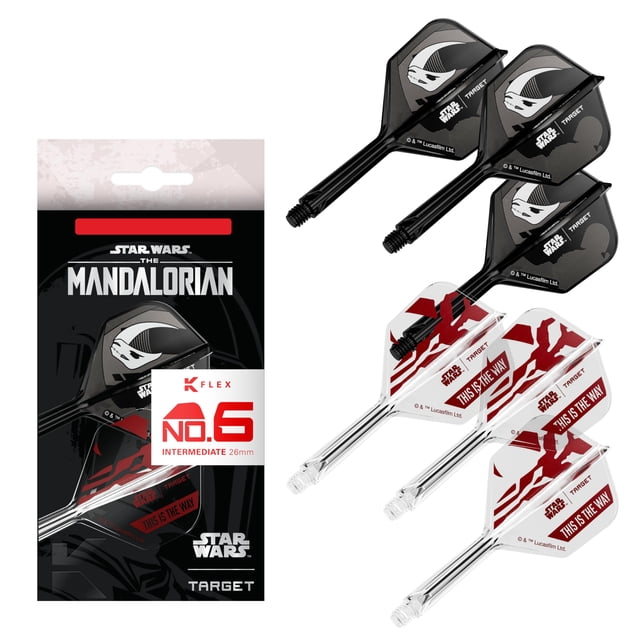 Aletas y ejes para dardos Mandalorian K-Flex No.6 de 26 mm