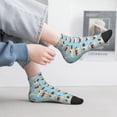 thumbnail image 2 of Fuzoiu Funny Cartoon Pugs Print Adult Socks, Crew Moisture-wicking Socks, Unisex Cushion Crew Socks,Casual Sports Ankle Socks, 2 of 7