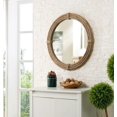 thumbnail image 3 of CRAFT INDIA Rustic Frame Round Rope Wall Mirror | Nautical Mirror for Farmhouse, Bedroom, Bathroom., 3 of 7