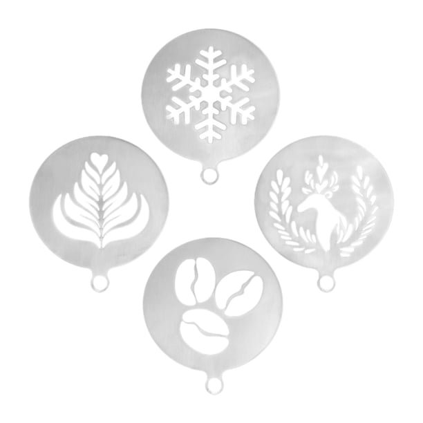 Plantillas de arte para café latte, kit para decorar pasteles, plantillas de pintura, accesorios de bar sin frasco