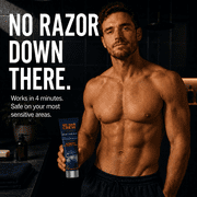 No Hair Crew Intimate/Private At Home Hair Removal Cream for Men - Painless, Flawless, Soothing Depilatory for Unwanted Coarse Male Body Hair, 100ml