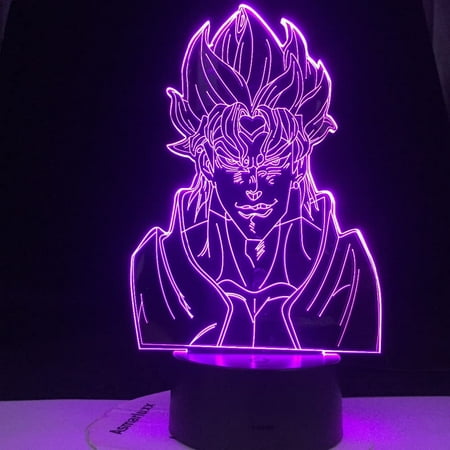 

Rush CLYARTPS-JoJo Bizarre Adventure Anime Figure Acrylic Night Lamp for Bedroom Decor Light Touch Sensor Colorful Table 3D Led Night Light (Jotaro) S11979