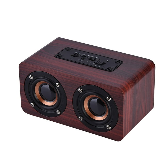 Wireless Speaker, Speaker, Wooden Effective Source Input Stereo Loudspeakers Mini Picnic Camping For Party Walking Out