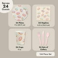 thumbnail image 5 of BZUEPRS 168 Piece Donut Grow Up Party Supplies - Serves 24 Sprinkle Paper Plates, Napkins, Cups and Cutlery for Two Sweet Birthday Decorations, 5 of 9
