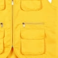 thumbnail image 4 of hengsof Unisex Kids Multi Pocket Vest for 5-13 Years Solid Color Open Front Sleeveless Jacket Outdoor Travel Volunteer Top Basic Top, 4 of 4