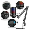 thumbnail image 4 of Gaming Microphone USB Microphone Set for PC Condenser Mic Gain Control Colorful Atmosphere Lighting with Anti-spray Net and Arm Stand Plug and Play for Streaming Podcast Recording, 4 of 9