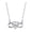 Silver, variant on SmartBy Infinity Heart Necklace for Women Cubic Zirconia Love Heart Pendant Necklace Romantic Birthday Gifts for Girlfriend Wife