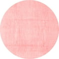 thumbnail image 1 of Ahgly Company Machine Washable Indoor Round Solid Red Modern Area Rugs, 6' Round, 1 of 4