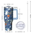 thumbnail image 2 of 40oz Halloween Tumbler with Straw and Lid Skull Bat Travel Coffee Tumbler Cup with Handle for Halloween Gifts, 2 of 5