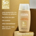 thumbnail image 3 of ISDIN Fusion Water Urban SPF 30, Protector Solar Facial, Textura ulltraligera de uso diario para entornos urbanos, 50ml, 3 of 7