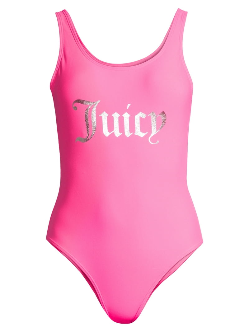 JUICY COUTURE★スプライシングワンピース JC91 Juicy Couture Womens One-Piece Swimsuit With Foil Verbiage