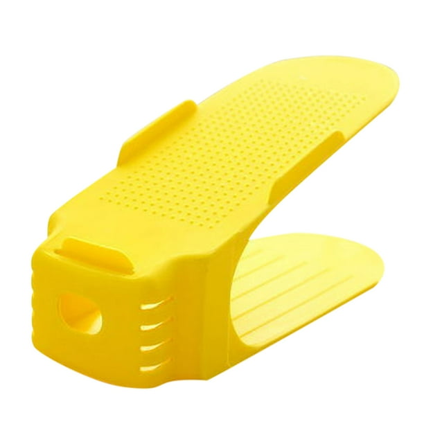 Bewildely Estante para zapatos para el hogar, soporte para colgar zapatos de doble capa ajustable de plástico sólido, ahorra Almacenamiento y organización del hogar amarillo Bewildely JJ9551-04