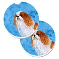 thumbnail image 1 of Blue English Toy Spaniel Set of 2 Cup Holder Car Coaster, 1 of 1