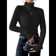 thumbnail image 1 of Camisetas de Larga con Cuello Alto para Mujer, de Otoño, con Forro Acanalado, Suaves y Térmicas. Negro XXXL, 1 of 8