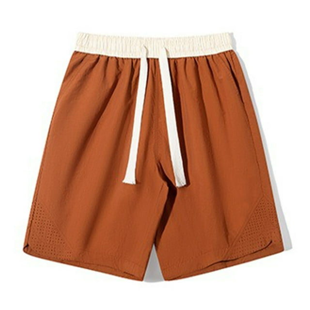 Besolor Mens Summer Shorts Color Block Drawstring Elastic Waist Casual Loose Workout Lounge Shorts with Pockets