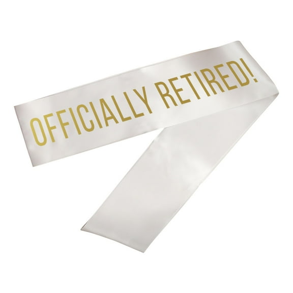 Koyal Wholesale Funny Retirement Party Sashes, Officially Retired