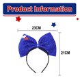 thumbnail image 2 of 2 diademas del 4 de julio para el día de la independencia, pajarita, lazos para el pelo con lazos, diadema de lentejuelas, diadema para el día de la independencia, pajarita, accesorios para el cabello, 2 of 7