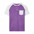 thumbnail image 6 of cllios Mens Raglan Short Sleeve Henley Shirts Loose Fit Contrast Color T-Shirts with Chest Pocket Lightweight Casual Summer Tops, 6 of 6