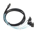 thumbnail image 1 of Cable De Datos, Núcleo De Cobre Estañado Que Mejora La De La Señal Cable Mini SAS SFF De 12 GBPS A 4 SATA De 7 Pines, ángulo Recto SATA De 3,2 Pies Para Computadora, 1 of 7