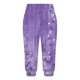 thumbnail image 4 of Mujeres Capri Pantalones Casual Suelto Largo Pantalones de Impresión con Corbata Elástica Cintura Y Bolsillos, 4 of 6