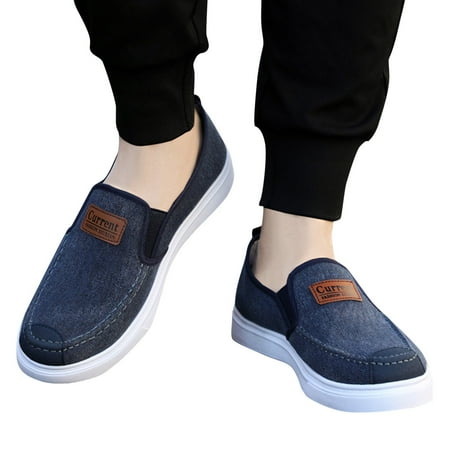 Oyedens Slip on Loafers for Men Classic Canvas Walking Shoes Casual Oxfords Driving Work Sneakers