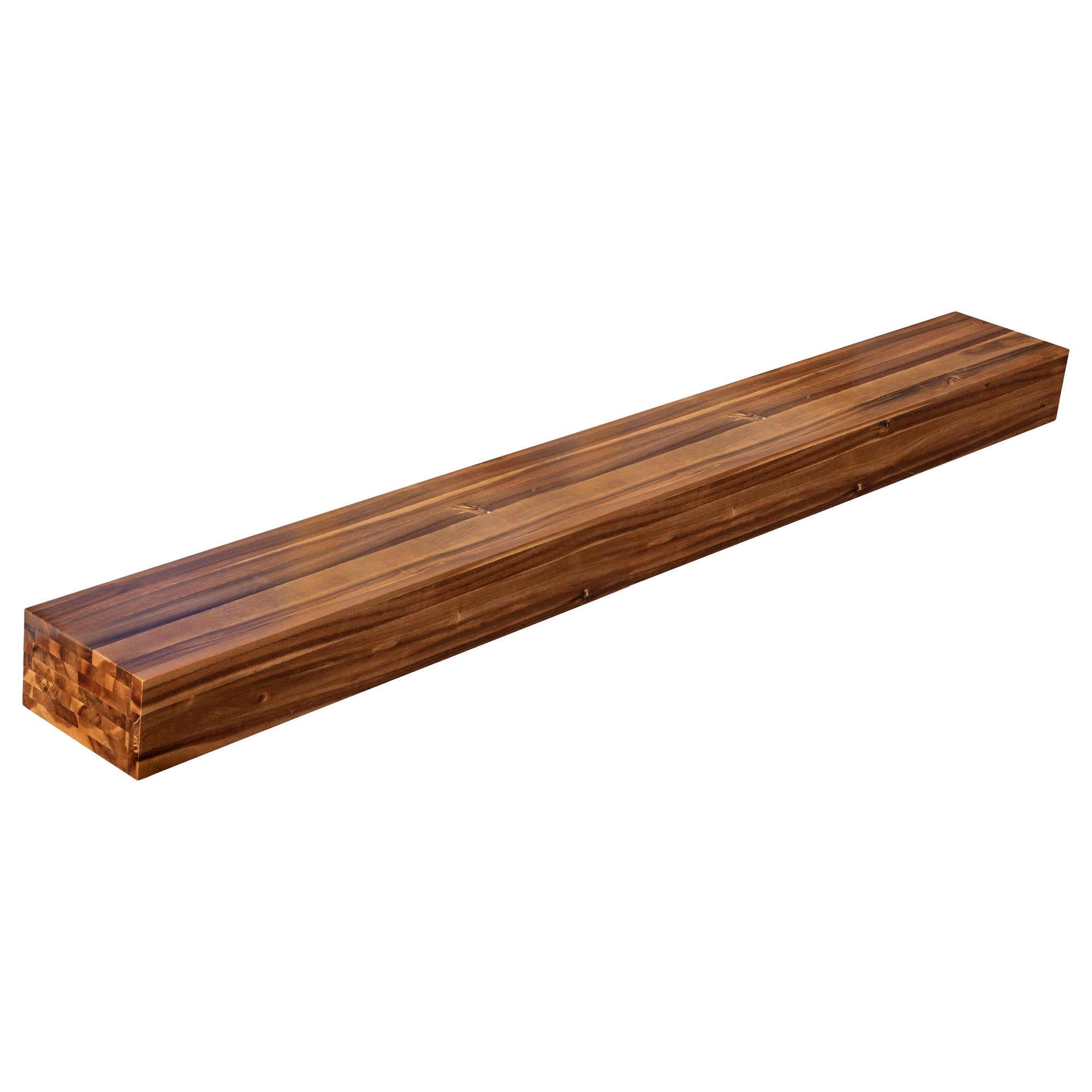 Elements Acacia Wood Mantel Gloss Finish, 60IN