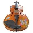 thumbnail image 3 of Rozanna's Violins Butterfly Dream II Violin w/ Greco w/ Brazilwood Bow, Case, Crystal Fine Tuners, Rosin, Strings, Set-Up, 3 of 7
