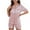 Pink, variant on Besolor Womens Silk Satin Pajamas 2 Piece Short Sleeve Button down Shirts and Shorts Sets Sleepwear Pjs Plus Size