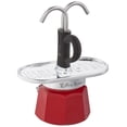thumbnail image 3 of Set Moka Bialetti Mini Express Magritte de 2 tazas con 2 vasos, color rojo, 3 of 3