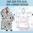 thumbnail image 4 of Oversized Wearable Blanket Hoodie,Black Halloween Spider Webs Sherpa Blanket Hoodie with Super Pockets,Super Warm Fuzzy Pullover for Women & Men, 4 of 6