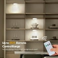 thumbnail image 6 of Motion Sensor Puck Lights LED Wireless USB Rechargeable Battery Operated Under Cabinet Lighting with Remote Control Movement Detection on Shelf Display Closet Counter Light for Kitchen Wardrobe Stairs, 6 of 16