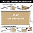 thumbnail image 4 of NAWAY 10'W x 8'H Outdoor Roller Shades,Cordless Patio Roll Up Blinds 95% UV Protection Exterior Shade Cloth Roll for Porch Gazebo Pergola Balcony Backyard,Wheat, 4 of 7