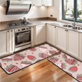 thumbnail image 3 of Kitchen Rugs Sets Of 2,Strawberry Plants Fruit Heart Beige Pattern Anti Fatigue Kitchen Mat Rugs Non Slip Washable,Decorative Kitchen Floor Mats for Kitchen,Sink,Laundry,17"x47"+17"x47", 3 of 5