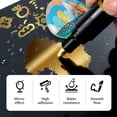 thumbnail image 7 of CoreLiving Liquid Chrome Markers Gold Paint Pens Medium and Fine Tip Acrylic Paint Markers Permanent Mirror Effect Metallic Paint for Drawing DIY Crafts Model Touch Up Art Projects 1 Pack, 7 of 7