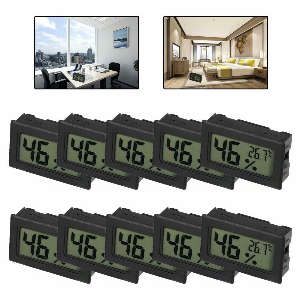HUAJIAYI Mini Digital Thermometer Hygrometer Indoor Pack Of 10 Room  Thermometer Room Thermometer Temperature And Humidity Meter - AliExpress