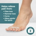 thumbnail image 4 of ZenToes Hammer Toe Straightener and Corrector 4 pack Gel Crests Splints (Soft Support, White), 4 of 9
