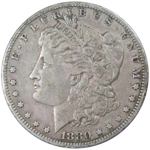 1880 O Morgan Dollar F Fine 90% Silver $1 US Coin Collectible