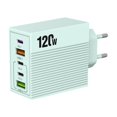 thumbnail image 2 of USB C PD Fast Charging 38W 5 Port Charger Adapter, Smart Power Distribution High Efficiency Stable Output, Multi Device Charging for Phone Tablet Headphones Home Office Travel, 2 of 6