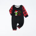 thumbnail image 4 of Conjuntos de pijamas navideños familiares a juego Grinch 2024, pijama de Grinch con parte superior y pantalones de pijama a cuadros, pijama de Grinch para niños y adultos para la familia, 3 Meses, 4 of 4