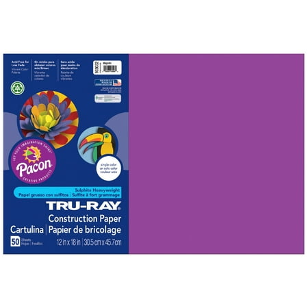 UPC: 0084001030327 | Pacon Tru-Ray Construction Paper – 12 x 18 Magenta 50 Sheets