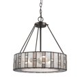 thumbnail image 1 of Lustre Lumineux à 3 Chandeliers Ethan en Bronze Tiffany, 1 of 1