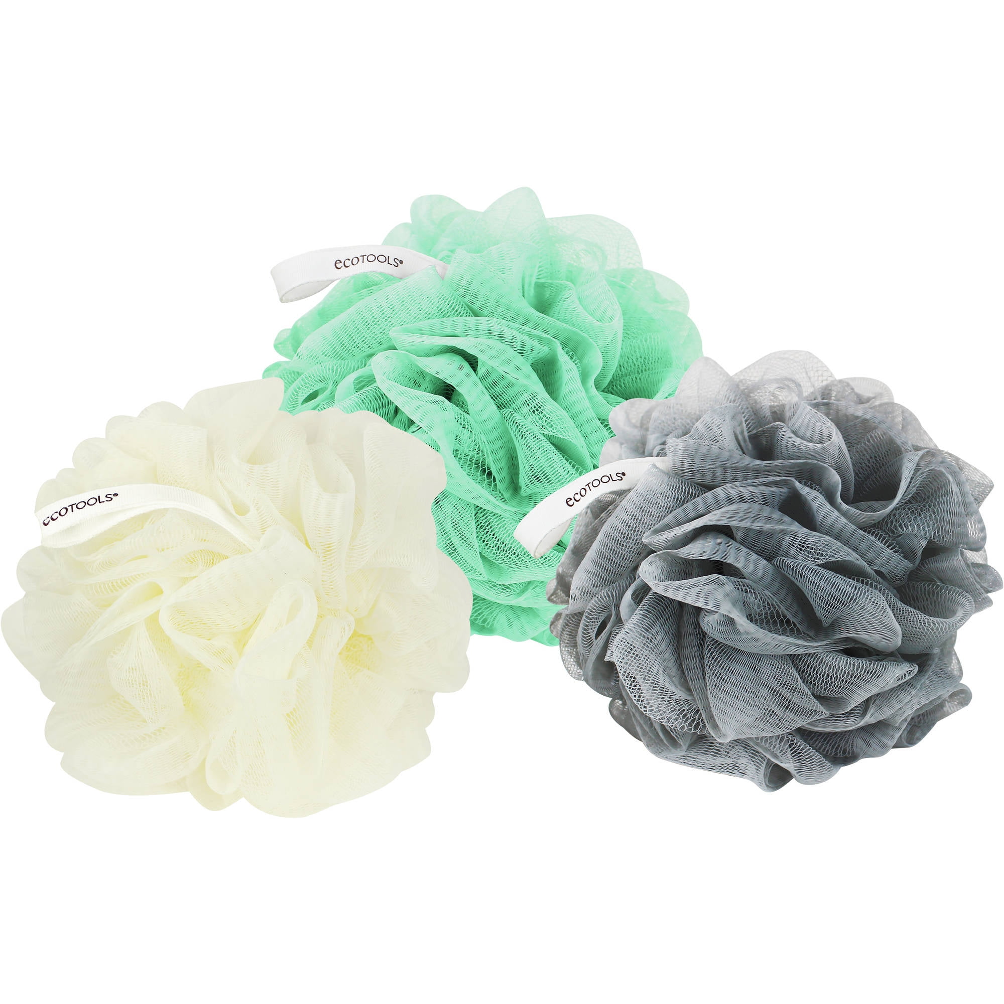 Ecotools Delicate Bath Sponge, Green, White and Gray, Rich Lather